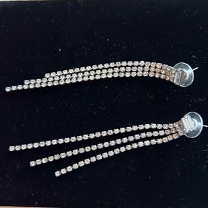 Crystal pierced drop earrings